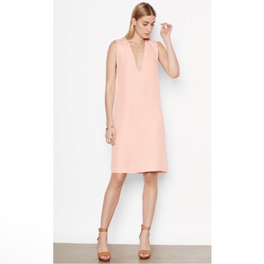Equipment 100% Silk Women’s Art Deco Soft Pink/Cream Mini Shift Dress XS